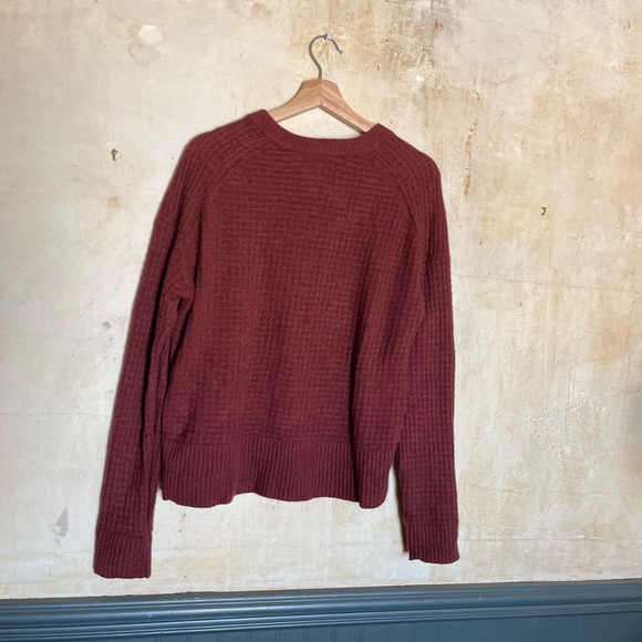 EVERLANE ReCashmere Belgian Waffle Henley in Clay Size Small - Picture 3 of 10